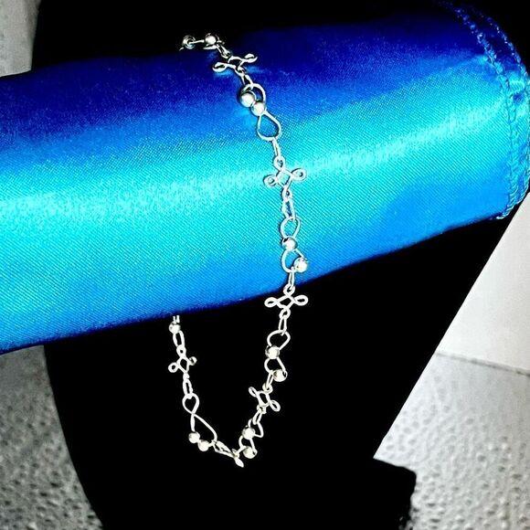 AZG Darling Sterling 925 Silver 9” Anklet - Picture 2 of 11